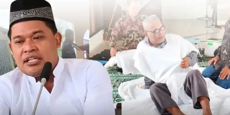 PC LDII Kecamatan Barong Tongkok, Kabupaten Kutai Barat, Kalimantan Timur, menggelar pengajian sekaligus praktek tata cara pengurusan jenazah pada Minggu (2/11). Foto: LINES