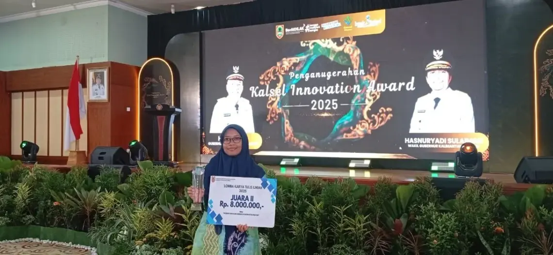 Salah satu warga DPD LDII Kabupaten Barito Kuala menorehkan prestasi dari ajang Lomba Karya Tulis Ilmiah (LKTI) Tingkat Provinsi Kalimantan Selatan. Foto: LINES.