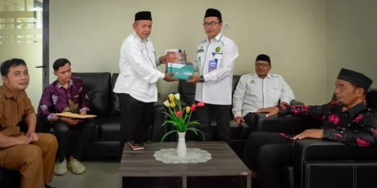 DPD LDII Kabupaten Tapin beraudiensi ke Kepala Kantor Kementerian Agama (Kemenag) Kabupaten Tapin, Kalsel. Foto: LINES.