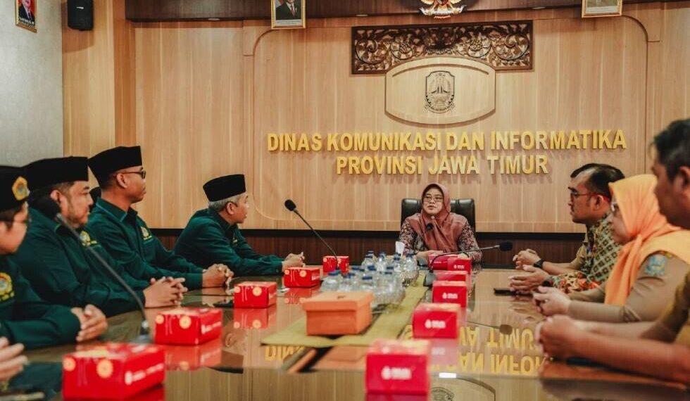 DPW LDII Jawa Timur mengunjungi Kantor Dinas Komunikasi dan Informatika (Diskominfo) Provinsi Jawa Timur. Foto: LINES.