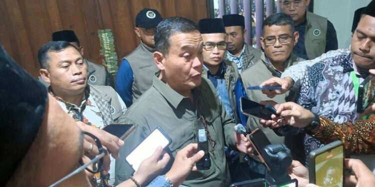 Mantan Kepala Satuan Operasional Arafah, Muzdalifah, dan Mina (Kasatops Armuzna) Laksamana Pertama (Laksma) Harun Ar-Rasyid saat menghadiri Diklat PPIH 2026.