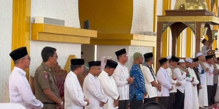 LDII Dharmasraya menghadiri doa bersama yang juga rangkaian Hari Amal Bakti Kemenag Dharmasraya. Foto: LINES.