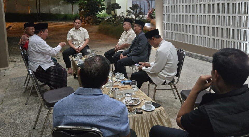 Ketua DPD LDII Lampung Selatan, Sugiono menghadiri undangan silaturrahim dengan Bupati Lampung Selatan. Foto: LINES.