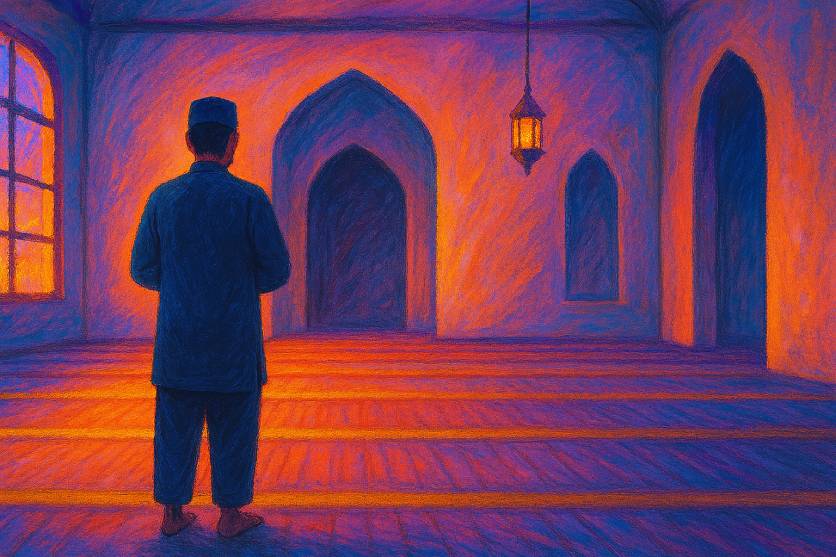 Ilustrasi Salat Khusyuk. Foto: LINES.