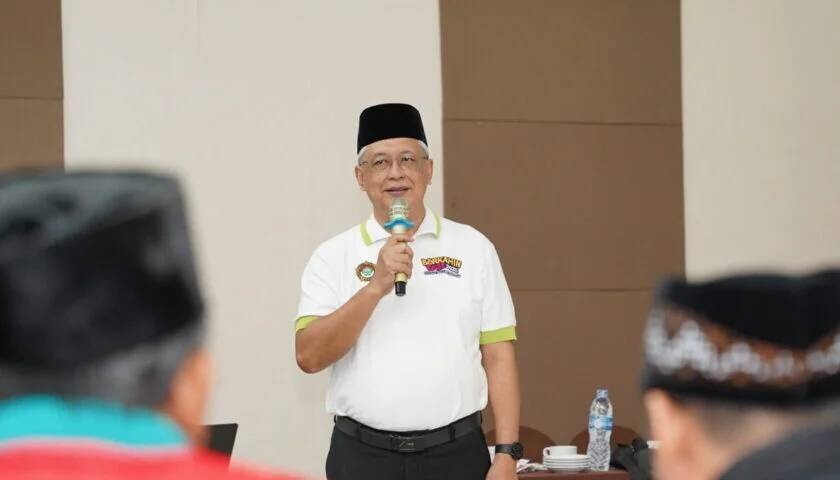 Ketua DPD LDII Kota Bekasi Ary Widjanarko menjelaskan, melalui Rakerda ini pihaknya membahas berbagai peluang sinergi dengan stakeholder. Foto: LINES.