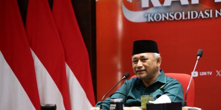 Ketua Umum DPP LDII KH Chriswanto Santoso pada pembukaan Rapimnas 2026. Foto: LINES.