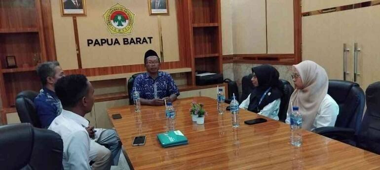 DPW LDII Papua Barat menerima silaturahim tim redaksi TVRI Papua Barat. Foto: LINES.