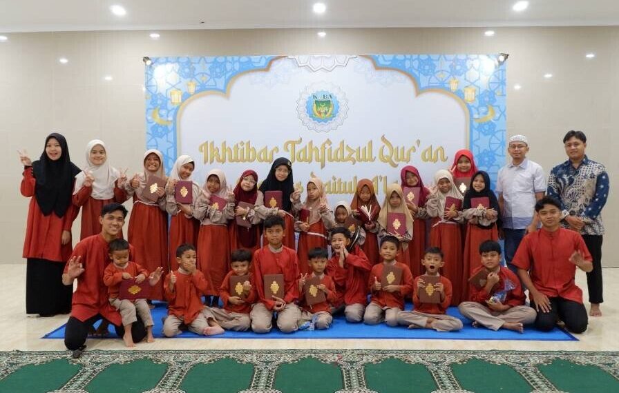 Sekolah Karakter Baitul A’laa naungan PC LDII Pondok Gede, menggelar Ikhtibar Tahfidzul Quran di Masjid Baitul A’laa, Kota Bekasi. Foto: LINES.