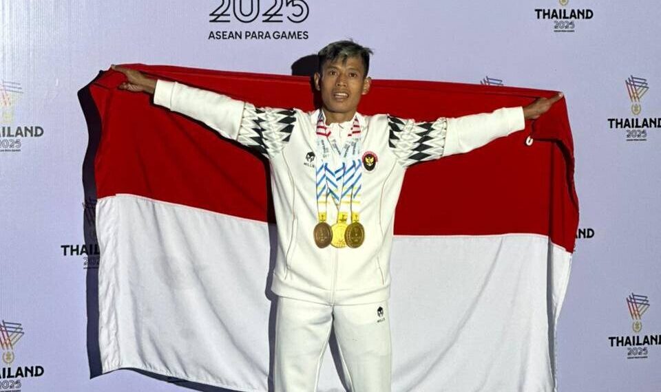 Taufik Abdul Karim, atlet lari bertanding di ASEAN Para Games Thailand yang juga warga LDII Wonogiri. Foto: LINES.