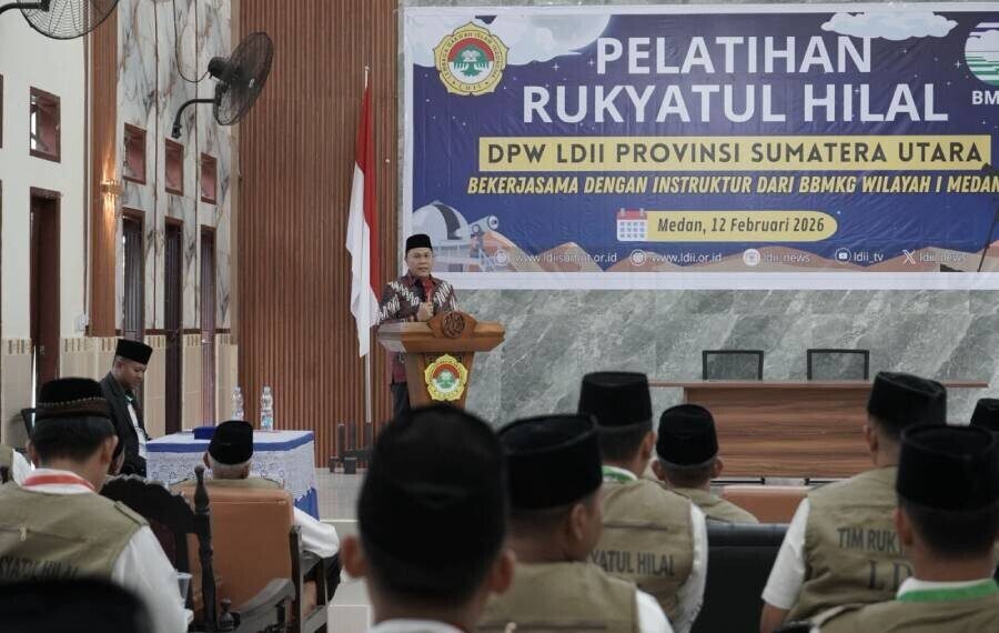 DPW LDII Sumatera Utara (Sumut) menggelar pelatihan rukyatul hilal bersama BBMKG Wilayah I Medan. Foto: LINES.