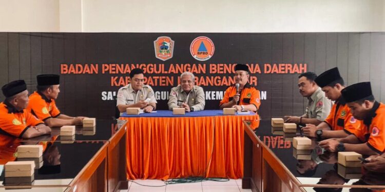 Untuk meningkatkan sinergi penanggulangan bencara di Karanganyar, Relawan LDII Kabupaten Karanganyar audiensi dengan Badan Penanggulangan Bencana Daerah (BPBD) Kabupaten Karanganyar. Foto: LINES