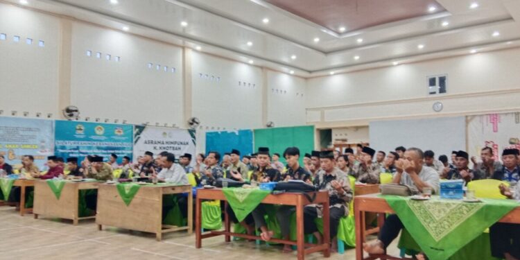 DPD LDII Kabupaten Magelang mengumpulkan para takmir masjid naungan LDII. Acara berlangsung di Pondok Pesantren Sabilul Muttaqin, Sawangan, Magelang, Jawa Tengah, pada Selasa (10/2/2026). Foto: LINES