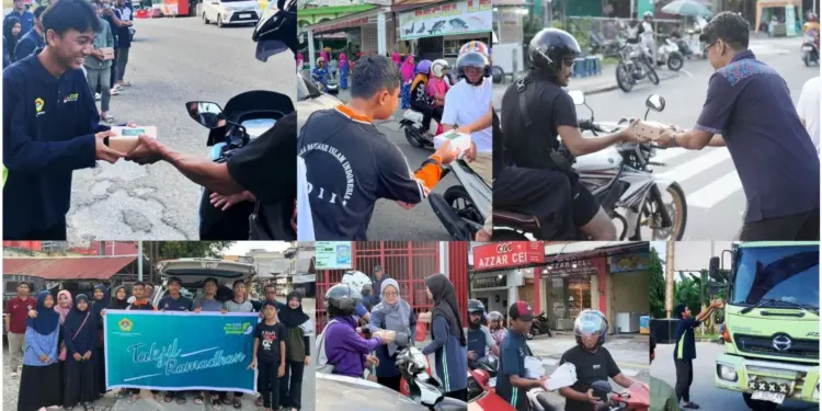 LDII Bontang menggelar program ‘Berbagi Takjil Ramadan’ di beberapa titik jalan. Foto: LINES.