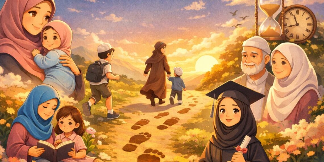 Ilustrasi Jejak Pengasuhan.