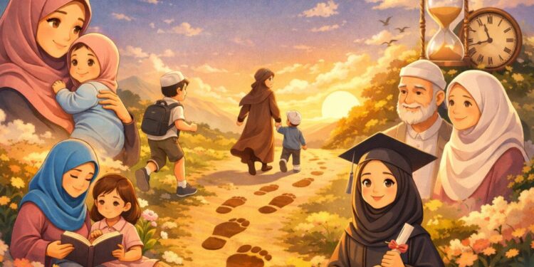 Ilustrasi Jejak Pengasuhan.