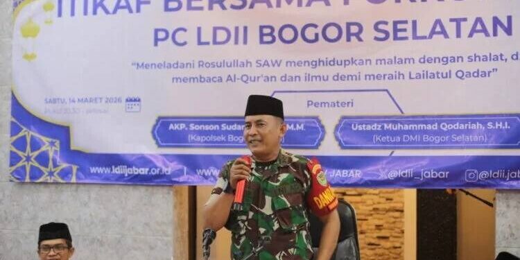 PC LDII Kecamatan Bogor Selatan menggelar kegiatan itikaf bersama unsur Forkopimcam. Foto: LINES.