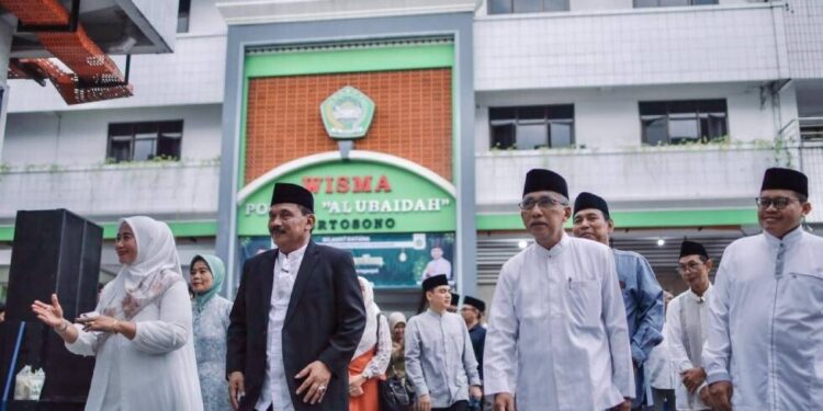 Pondok Pesantren Al Ubaidah, Kertosono, Kabupaten Nganjuk, Jawa Timur, menjadi tuan rumah Safari Ramadan Pemkab Nganjuk. Foto: LINES.