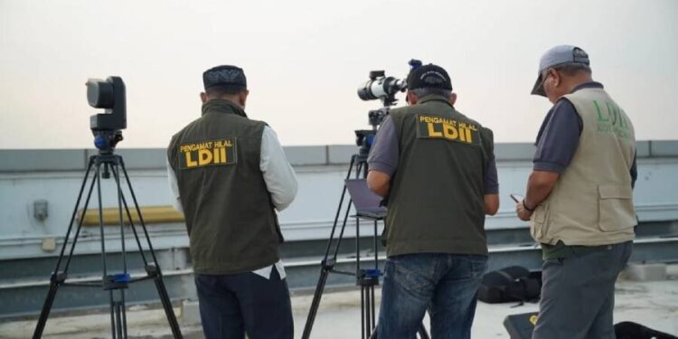 DPD LDII Kota Bekasi turut berpartisipasi dalam pelaksanaan rukyatul hilal Syawal. Foto: LINES.