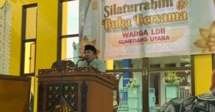 Pimpinan Cabang (PC) LDII Kecamatan Sumedang Utara menggelar silaturahmi dan buka puasa bersama toga, tomas, dan unsur pemerintahan setempat. Foto: LINES.