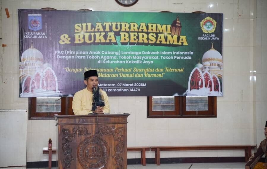 “Silaturrahim dan Buka Puasa Bersama” yang digelar PAC LDII Kelurahan Kekalik Jaya dengan Camat Sekarbela. Foto: LINES.