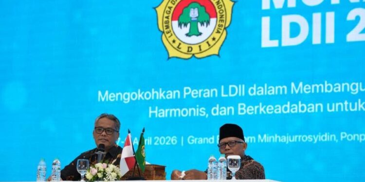 Kepala Biro Perencanaan, Kerja Sama dan Humas, Badan Pangan Nasional, Budi Waryanto jadi pembicara di Munas X LDII. Foto: LINES.