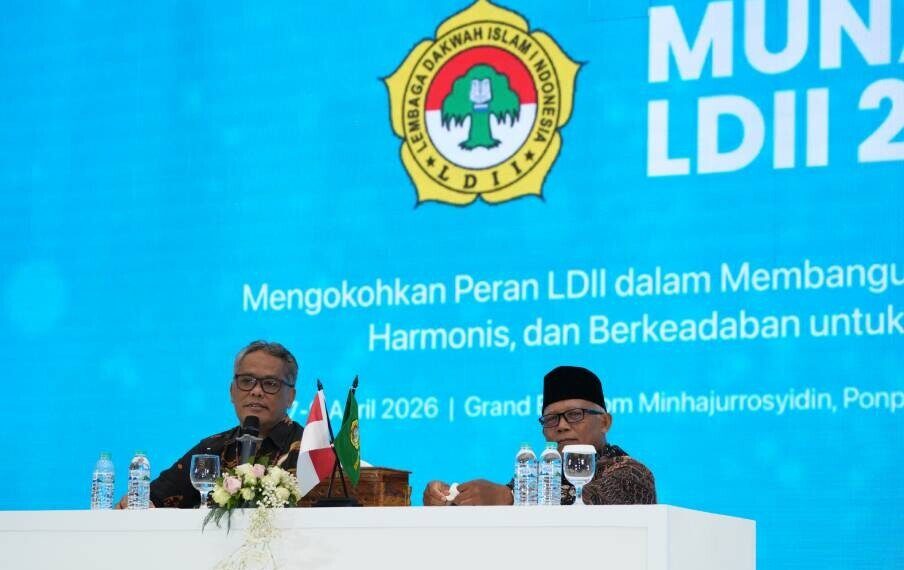 Kepala Biro Perencanaan, Kerja Sama dan Humas, Badan Pangan Nasional, Budi Waryanto jadi pembicara di Munas X LDII. Foto: LINES.