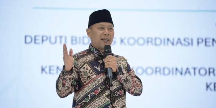 Deputi Bidang Koordinasi Penguatan Karakter dan Jati Diri Bangsa Kemenko PMK Prof. Warsito menghadiri Munas X LDII. Foto: LINES.