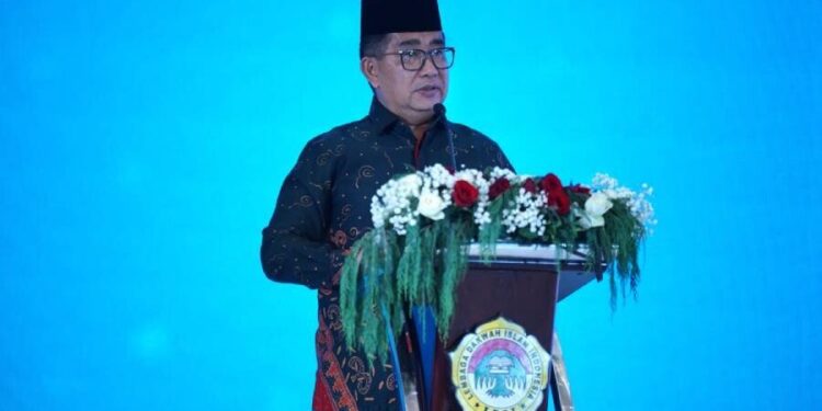 Direktur Jenderal Politik dan Pemerintahan Umum, Kementerian Dalam Negeri Republik Indonesia, Akmal Malik menjadi pembicara di Munas X LDII 2026. Foto: LINES.