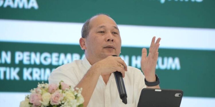 Kepala Subdirektorat II pada Direktorat II Jaksa Agung Muda Bidang Intelijen Kejaksaan Agung RI, Yulius Sigit Kristanto pada Munas X LDII 2026. Foto: LINES.