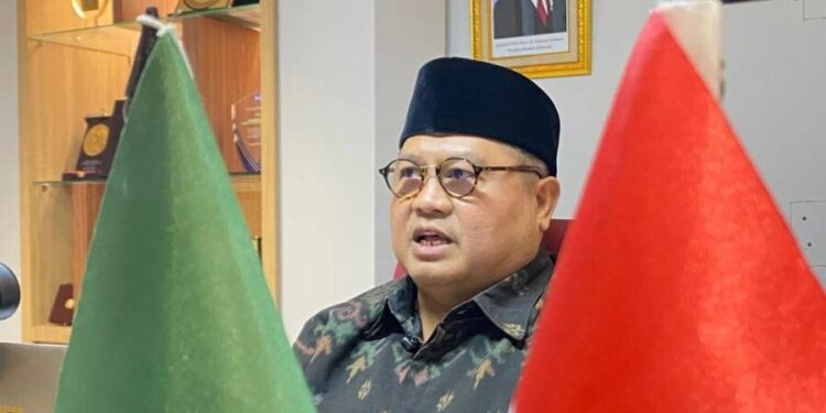 Ketua Umum DPP LDII, Dody Taufiq Wijaya memaparkan program kerja quick win DPP LDII. Foto: LINES.