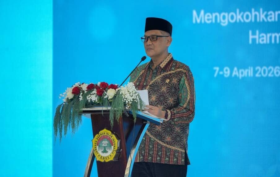 Menteri Haji Irfan Yusuf menjadi pembicara di Munas X LDII 2026. Foto: LINES.