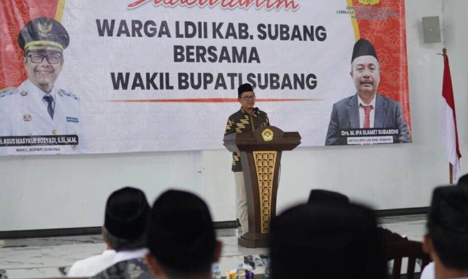 Wakil Bupati Subang Agus Masykur Rosyadi bersilaturahim dengan warga LDII Kabupaten Subang. Foto: LINES.
