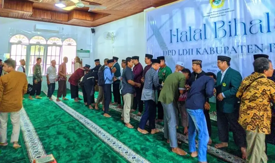 LDII Kabupaten Paser menggelar pengajian umum dan halal bihalal yang dihadiri Ribuan warga dari berbagai Pimpinan Cabang (PC) dan Pimpinan Anak Cabang (PAC) se-Kabupaten Paser, Kalimantan Timur. Foto: LINES