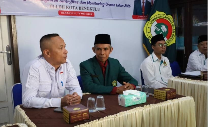 Bakesbangpol Kota Bengkulu berkunjung ke kantor DPD LDII Kota Bengkulu. Foto: LINES.