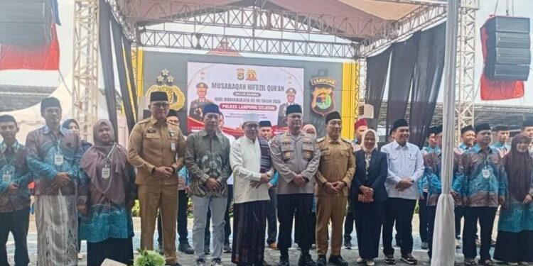 Ketua DPD LDII Lampung Selatan, Sugiono menghadiri pembukaan “Musabaqah Hifdzil Quran (MHQ)”. Foto: LINES.