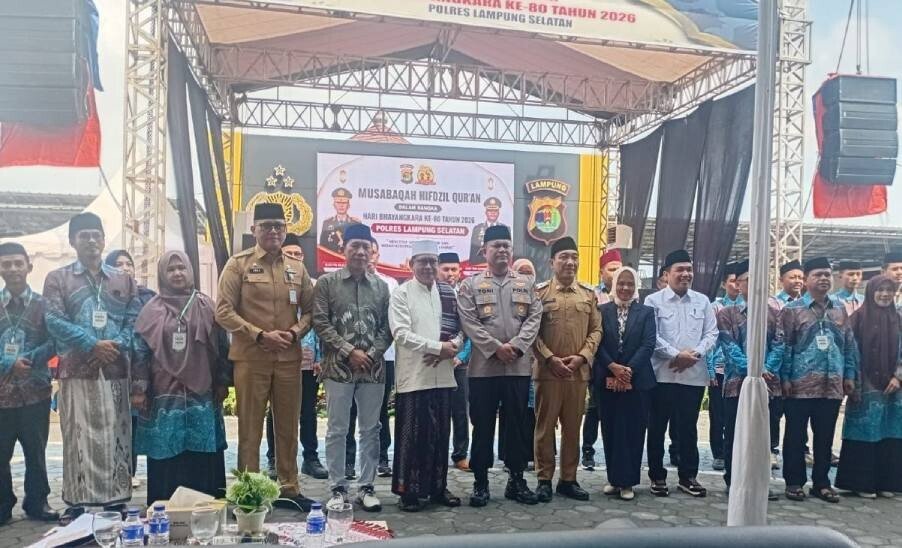 Ketua DPD LDII Lampung Selatan, Sugiono menghadiri pembukaan “Musabaqah Hifdzil Quran (MHQ)”. Foto: LINES.