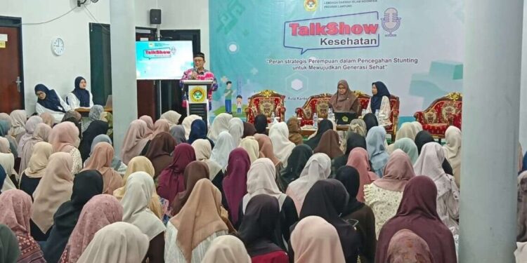 DPW LDII Lampung menghelat takshow kesehatan dengan tema “Peran Strategis Perempuan dalam Pencegahan Stunting untuk Mewujudkan Generasi Sehat”. Foto: LINES.