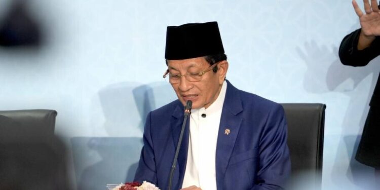 Menteri Agama Nasarudin Umar mengumumkan hasil Sidang Isbat Penentuan Awal Zulhijjah dan Idul Adha 1447H. Foto: LINES.