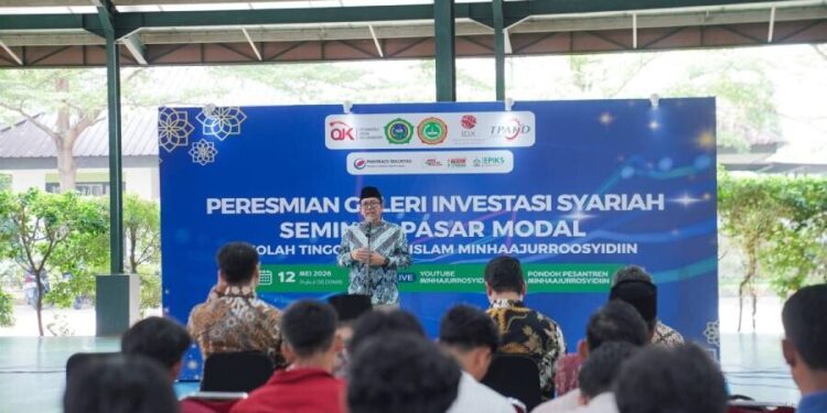 DPP LDII menghadiri agenda Peresmian Galeri Syariah dan Sosialisasi Edukasi Pasar Modal Inklusi Keuangan Syariah di Ponpes Minhaajurrosyidin. Foto: LINES.