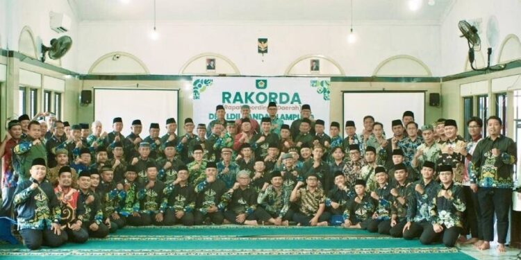 DPD LDII Kota Bandar Lampung menghelat rapat koordinasi di Masjid At’Taubah, Lampung. Foto: LINES.