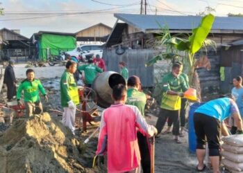 LDII Sangkuriman Paser Bangun Jalan Desa dengan Swadaya Warga