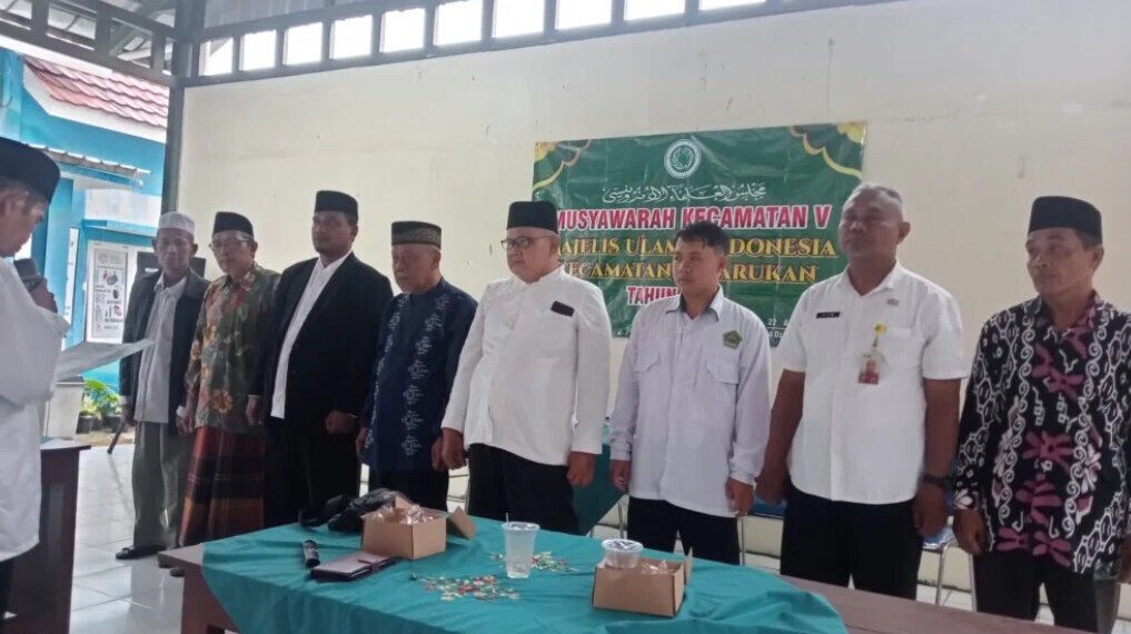 Musyawarah Kecamatan (Muscam) V Majelis Ulama Indonesia Kecamatan Petarukan menghasilkan susunan kepengurusan baru untuk masa khidmat 2026–2031. Foto: LINES