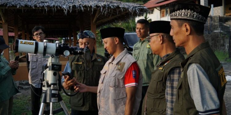 DPW LDII Provinsi Banten turut mengamati hilal untuk penentuan awal Zulhijah 1447 Hijriah. Foto: LINES