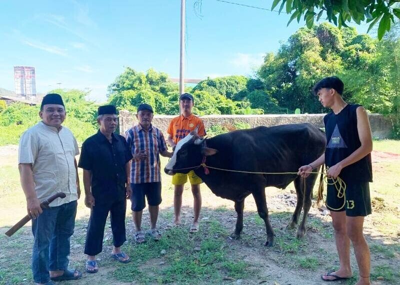 Gubernur Banten, Andra Soni, menyalurkan bantuan hewan kurban kepada LDII Banten. Foto: LINES.