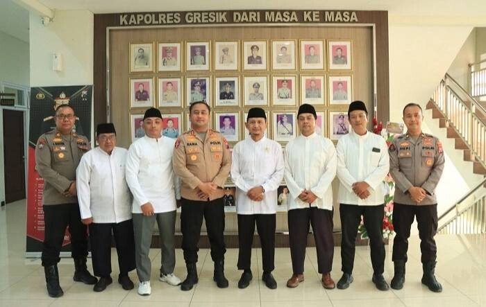 DPD LDII Kabupaten Gresik silaturahim dengan Polres Gresik membahas kamtibmas. Foto: LINES.