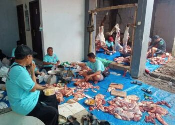 PC LDII Bogor Selatan Tebar Daging Kurban Bersama Camat dan Jajaran Muspika
