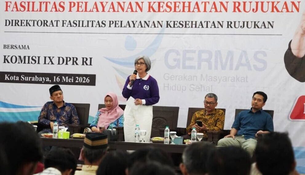 Anggota Komisi IX DPR RI Indah Kurnia kerja sama dengan LDII Surabaya mensosialisasikan GERMAS. Foto: LINES.