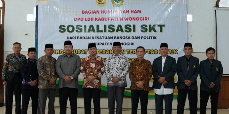 DPD LDII Kabupaten Wonogiri bekerja sama dengan Badan Kesatuan Bangsa dan Politik (Kesbangpol) menggelar sosialisasi Surat Keterangan Terdaftar (SKT). Foto: LINES