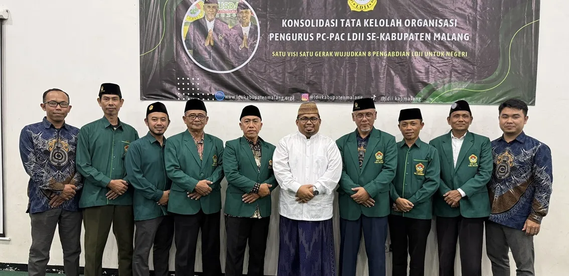 Ketua DPP LDII, Dwi Pramono, dalam konsolidasi pengurus PC dan PAC LDII se-Kabupaten Malang di Aula Pondok Pesantren Baitul A’laa Kepanjen, Kabupaten Malang, Jawa Timur pada Rabu (3/6/2026). Foto: LINES