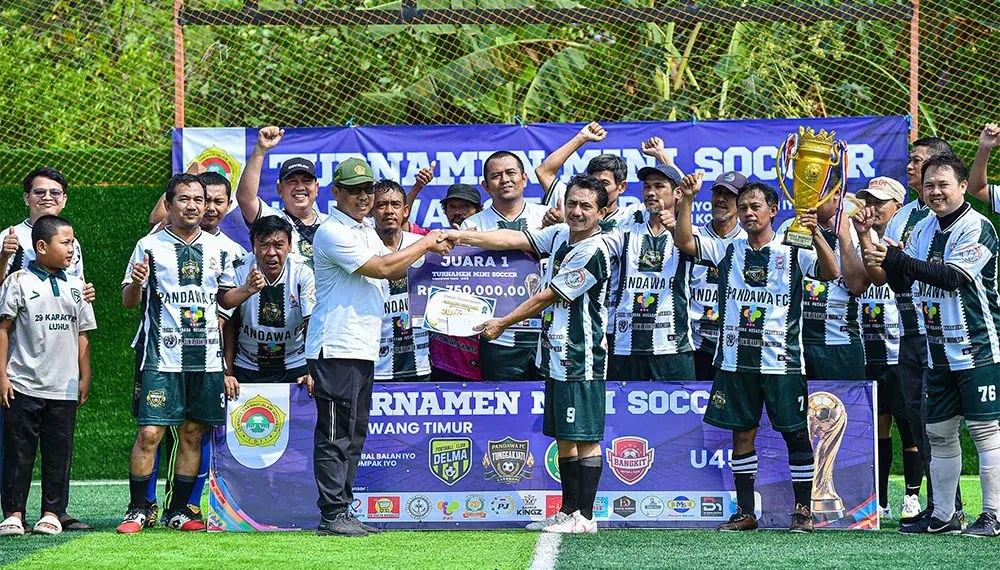 DPD LDII Kabupaten Karawang menggelar Turnamen Mini Soccer U-45 di Stadion Mini Soccer Mabrur Pratama, Desa Lemahmulya, Kecamatan Majalaya, Kabupaten Karawang, Minggu (21/6/2026). Foto: LINES